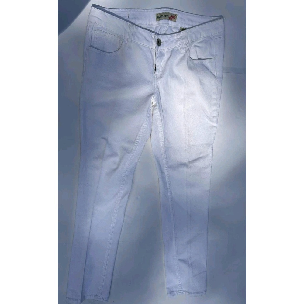 Paris Blues White Skinny Jeans Womens Size 9 Stretch‎ Denim Mid Rise